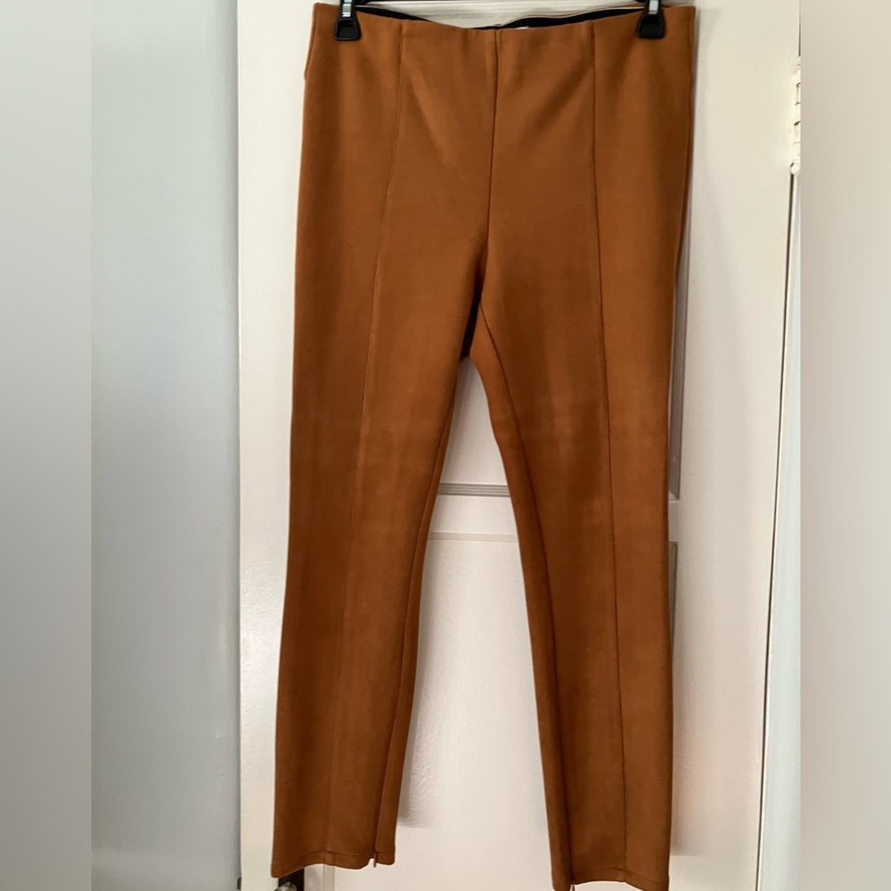 Anthropologie Suede Look Pants